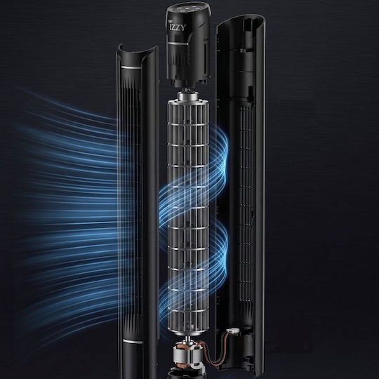 Izzy IZ-9035 Tower Fan 70W With Remote Control Black