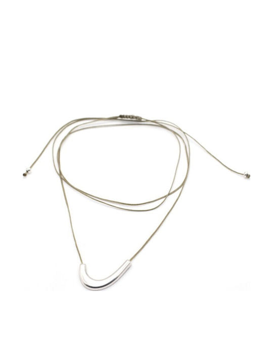 Irmelia Knitted Beige Necklace