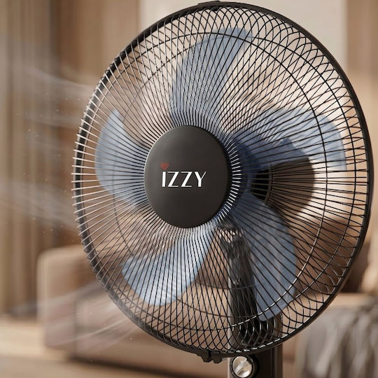 Izzy IZ-9005+ Pedestal Fan 70W Fan Diameter 40cm Black