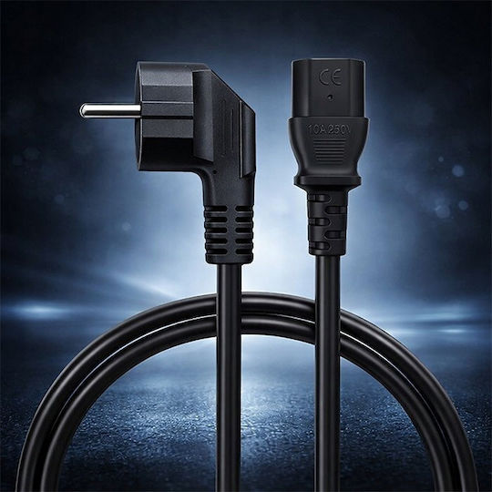 Qoltec Schuko - IEC C13 Cable 1.8m Μαύρο KKQTKKBZ0210