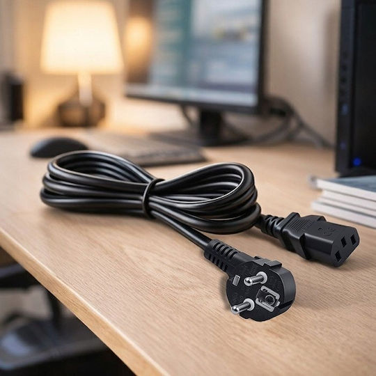 Qoltec Schuko - IEC C13 Cable 1.8m Μαύρο KKQTKKBZ0210