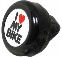 Clopoțel Bicicletă Ding Dong I <3 My Bike Negru