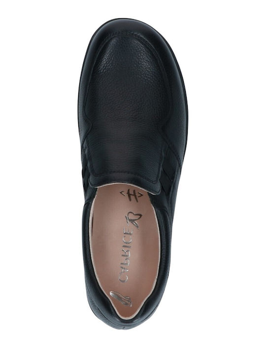 Γυναικεία Slip-On Δερμάτινα Μαύρα