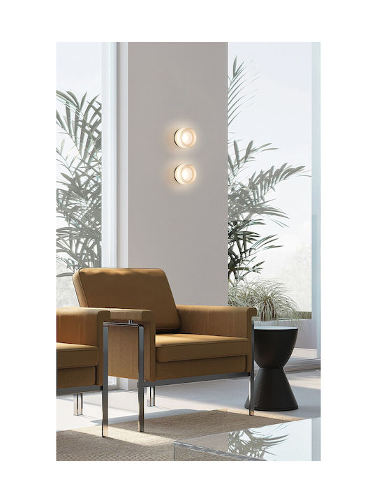 VK Lighting Φωτιστικό Τοίχου με Ενσωματωμένο LED και Θερμό Λευκό Φως Διάφανο