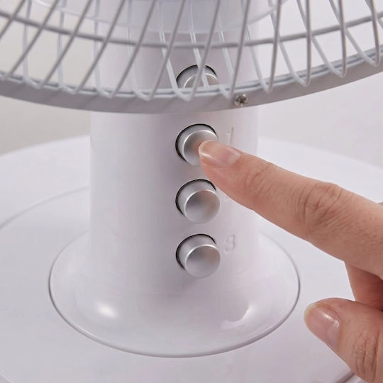 Izzy IZ-9023 Tabletop Fan 50W 40cm Diameter White