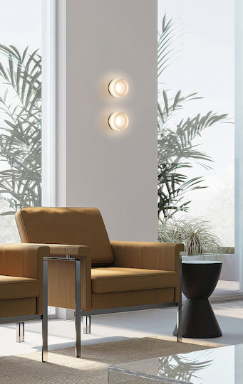 VK Lighting Φωτιστικό Τοίχου με Ενσωματωμένο LED και Θερμό Λευκό Φως Γκρι