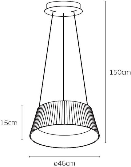 VK Lighting Lumini Suspendate Alb LED Cu Lumină Alb Cald