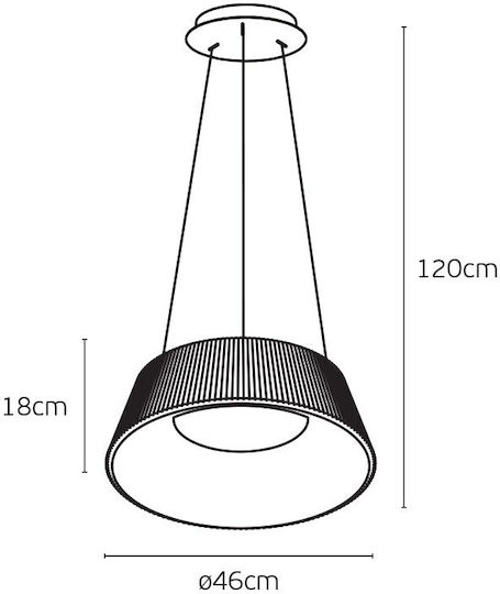 VK Lighting Lumini Suspendate Alb LED Cu Lumină Alb Cald