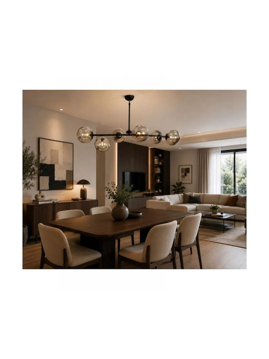 NG Santas Black Ceiling Light Rail with G9 Socket 100x70cm