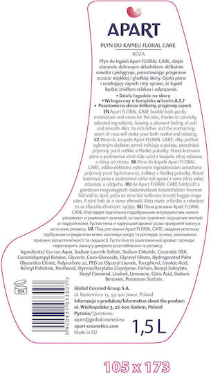 Apart Αφρόλουτρο με Γλυκερίνη & Άρωμα Τριαντάφυλλο 1500ml