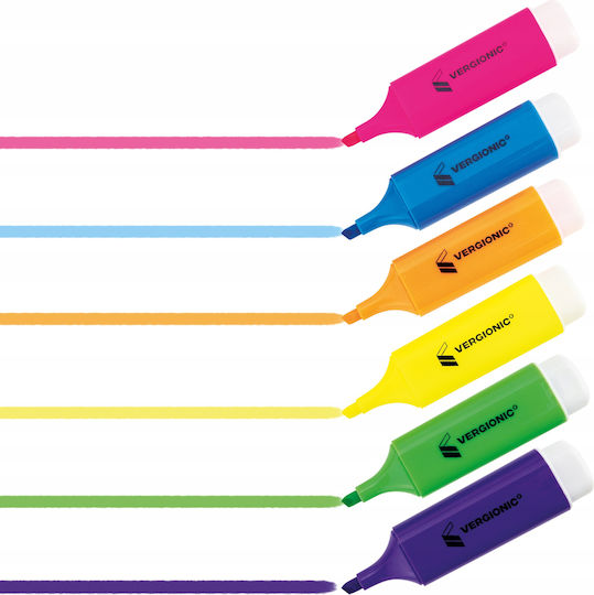 Vergionic Vergionic Markers Für Unterstreichen Pastellfarben Set 6 Stück