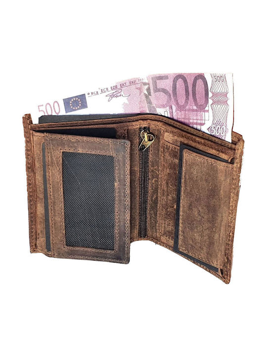 Leather Men's Wallet with RFID Brown