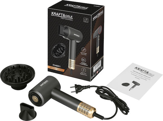 Kraft & Dele Professioneller Haartrockner mit Diffusor 2200W