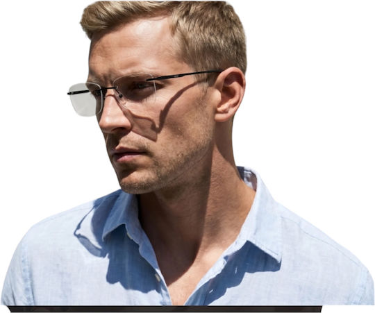 Zeiss Zs24151a 002 Herren Griff Brillengestelle mit Rezept Titan Matt Schwarz