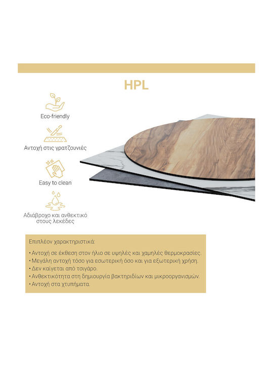 Pakketo Noble Επιφάνεια Τραπεζιού Werzalit 120x80cm 215-000069 Pakketo Noble Επιφάνεια Τραπεζιού Werzalit 120x80cm 215-000069