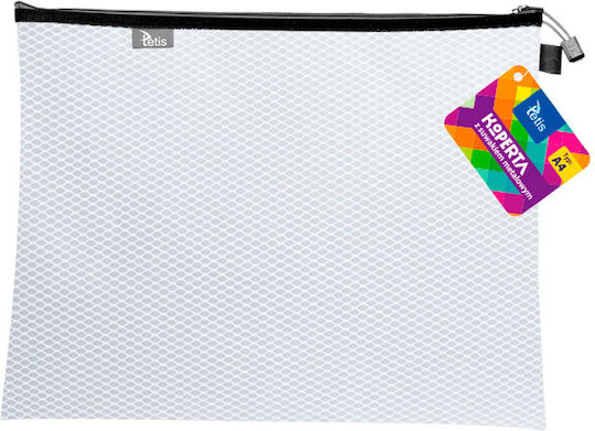 A4 White Envelope Metal Zipper