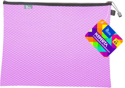 Envelope Metal Zipper A5 Purple