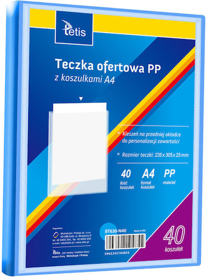 Pp Presentation Folder 40 Sleeves A4 Blue