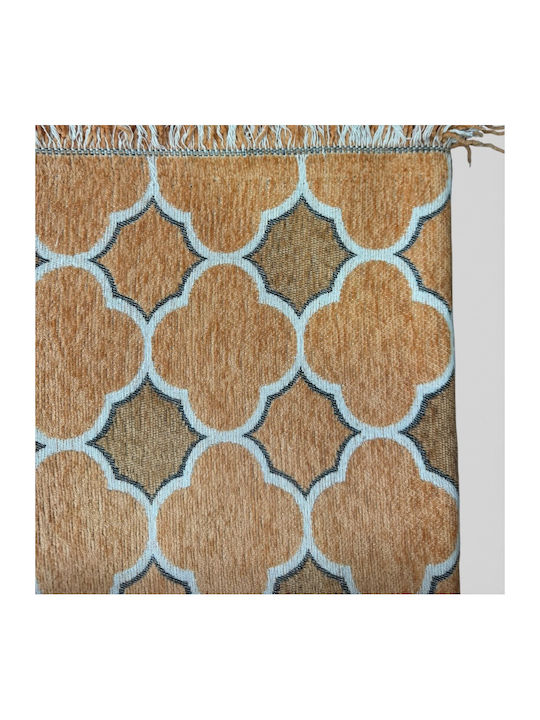 To megalo pazari Throws Set 3 Pcs Chenille Orange