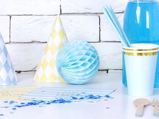 Blue Tissue Paper Ball 10 Cm 1 Pc