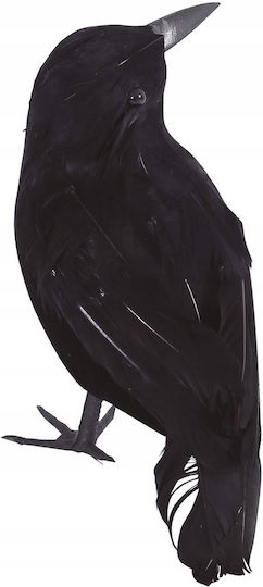 Decoration Ornament Black Raven Crow Jackdaw Bird Halloween 25cm