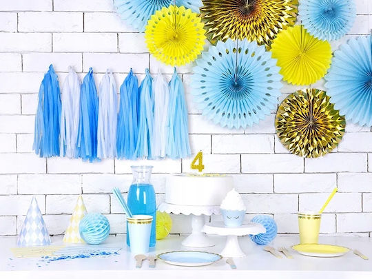 Blue Tissue Paper Ball 10 Cm 1 Pc
