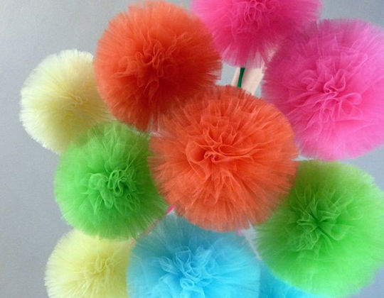 Tulle Roz Neted 30cm X 9m 1 Bucată