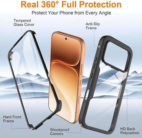Techsuit Colorverse 360 Series + Screen Protector Honor 600 600 Pro Black
