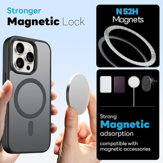 Northjo Protection Set 5 in 1 360 Full Cover Plastic Black iPhone 15 Pro Max