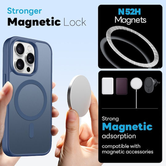 Northjo 5 in 1 Protection Set 360 Full Cover Plastic Blue iPhone 15 Pro