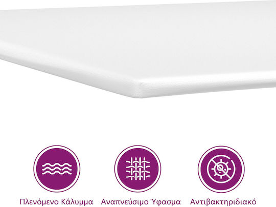 vidaXL Mattress Topper King Size Foam with Removable Cover 193x203x5cm