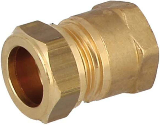 Mechanical Compression Copper Pipe Niple Fittings Φ22x3/4'' Female Brass Italy