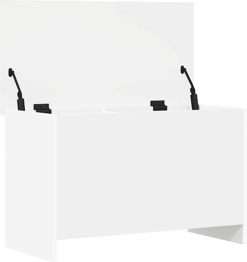 vidaXL Decorative Wooden Trunk White 80x40x50cm