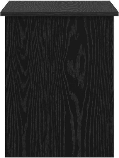 vidaXL Decorative Wooden Black Trunk 80x40x50 cm