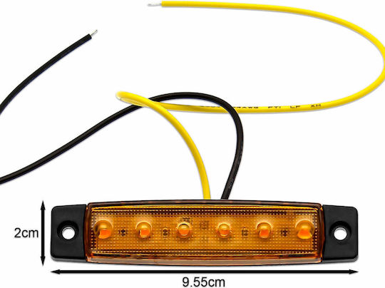 Led Volume Light Orange 12v 6 Smd 2w Car Trailer Towed Ip66 Oem