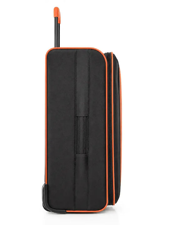 Großer Stoffkoffer Reise Schwarz Höhe 70cm