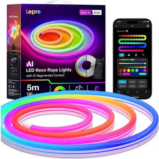 Lepro Smart Ταινία LED Wi-Fi RGB Φως 5m με Τηλεχειριστήριο