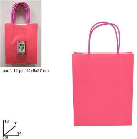 Due esse Paper Gift Bag Fuchsia 18x14x7cm