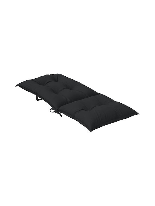 vidaXL Perna Scaunului De Grădină Cu Spătar Melanj Negru 2 Buc 50x120 Cm