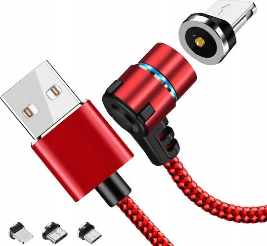 Koanni 3-в-1 Магнитен Кабел 2m Iphone Type-C Micro USB