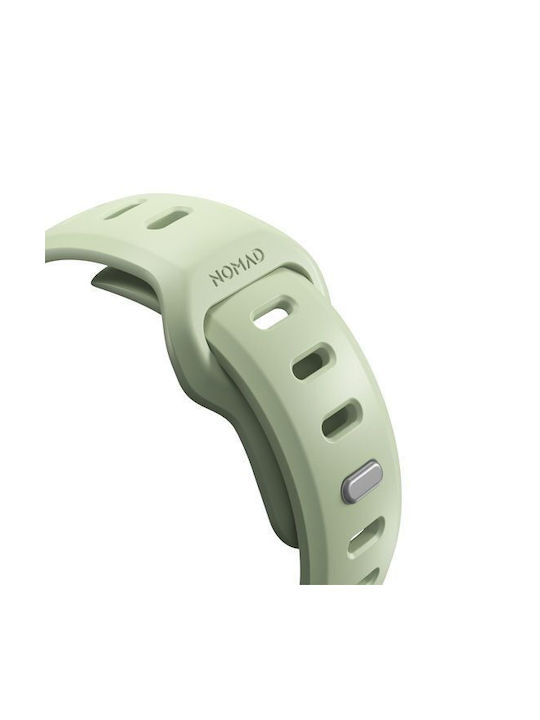 Nomad Tempo Waterproof FKM Silicone Aluminum Strap Pin Apple Watch Series 1-11 38 40 41 42mm & Watch SE 1 2 3 42mm Seagrass Green Nm009780858