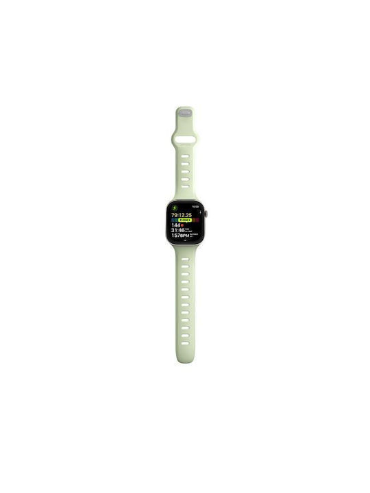 Nomad Tempo Waterproof FKM Silicone Aluminum Strap Pin Apple Watch Series 1-11 38 40 41 42mm & Watch SE 1 2 3 42mm Seagrass Green Nm009780858