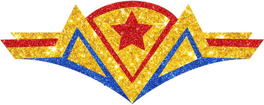 Glitter Stickers Face Decoration Superheroine