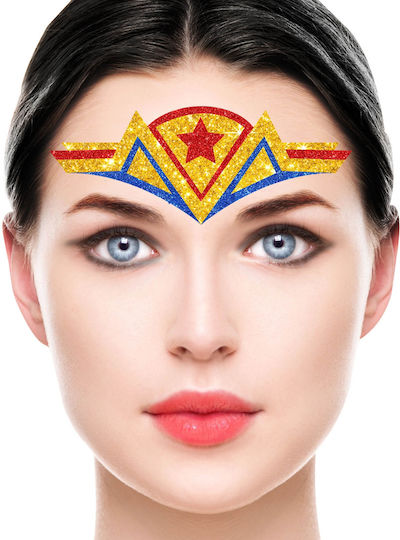 Glitter Stickers Face Decoration Superheroine