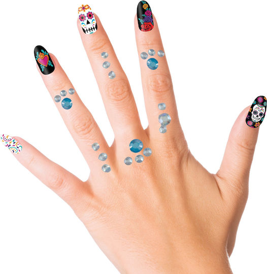 Jewelry Stickers Blue Crystals Face