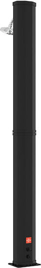 vidaXL Pool Shower Solar Made of PVC 217x18 cm Black