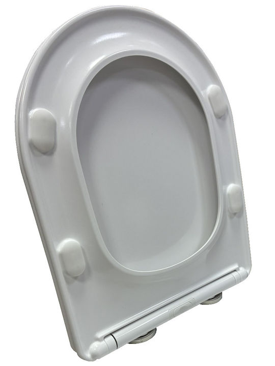 Vinci Capac WC Închidere Lentă Plastic Alb