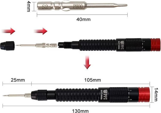 Professionelles Schraubenzieher 6 1 Best Bst-9908 Iphone 17 Series S2 Stahl