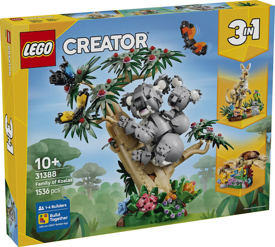 LEGO Creator 3-in-1 Диви Животни Семейство Коали За 10+ Години 1536 Бройки