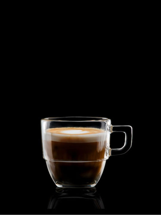RCR Set Coffee Cups Glass Brown 120ml 6pcs